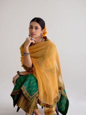 Indigo Classic Kurti Palazzo Set