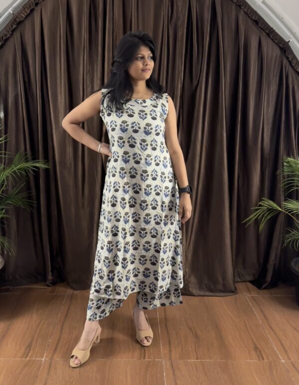 IMG_6297 Leafy Elegance Kurti Palazzo Set